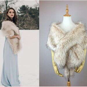 Faux fur wrap / shrug / stole / shawl
